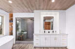 Step into luxury with this stunning bathroom featuring a modern design and high-end finishes.