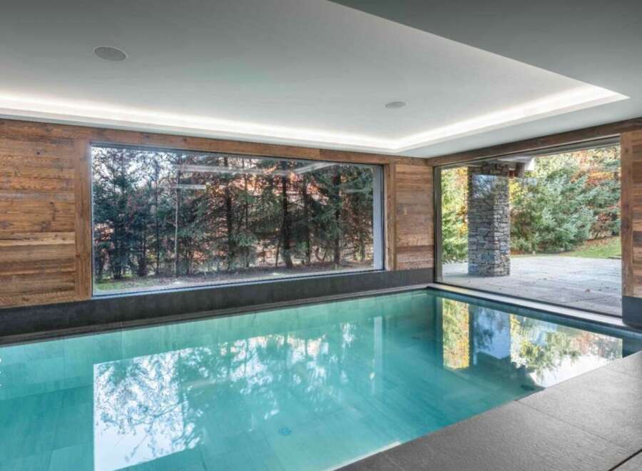 Experience luxury and tranquility in this stunning indoor pool.