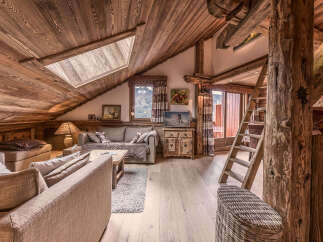 Experience rustic charm in this stunning chalet-style living space.