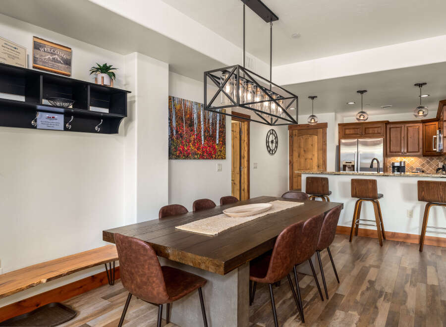 Step into luxury with this stunning dining area, perfect for entertaining guests or enjoying family meals.