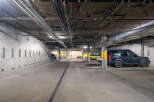 Explore the convenience of secure parking in this modern building.