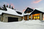 This stunning property showcases a luxurious home with a modern design.