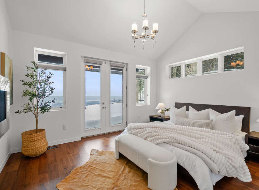 Experience luxury and tranquility in this stunning bedroom.