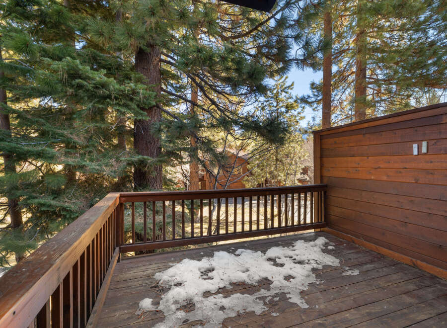 Enjoy the tranquility of nature from this beautiful deck.