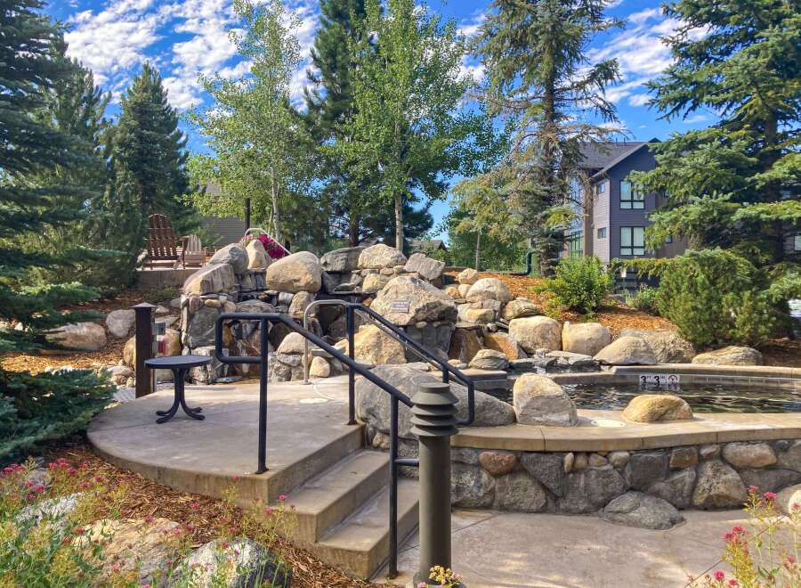 Enjoy the ultimate relaxation experience with this stunning property featuring a luxurious hot tub.