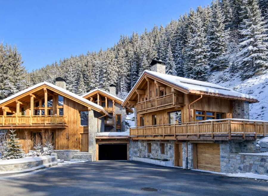 Discover the epitome of luxury living in this stunning chalet nestled in a winter wonderland.