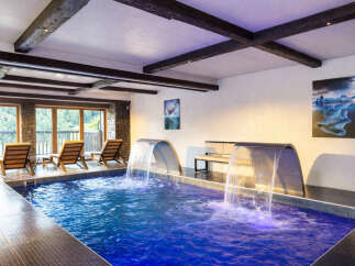 Indulge in luxury at this stunning indoor pool, perfect for relaxation and rejuvenation.