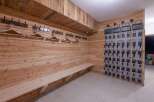 Step into a cozy ski room, perfect for storing and organizing your gear.