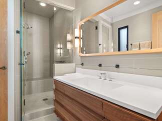 Step into luxury with this stunning bathroom design.