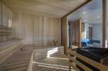 Step into luxury with this stunning sauna, a perfect addition to any home seeking relaxation and wellness.
