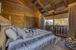 Experience the ultimate in alpine luxury with this stunning bedroom.