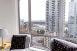 Enjoy stunning city and water views from this luxurious condo.