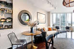 Experience luxury living in this stunning condo, featuring a modern design and breathtaking city views.
