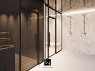 Step into luxury with this stunning bathroom design.
