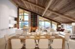 Experience luxury living in this stunning chalet, boasting a warm and inviting ambiance.