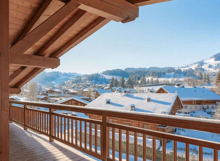 Experience the charm of a winter wonderland from this stunning property.