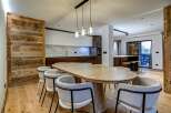 Experience modern elegance in this stunning dining space.