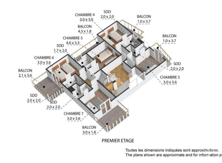Discover the charm of this stunning property, featuring a well-designed layout with multiple bedrooms and balconies.