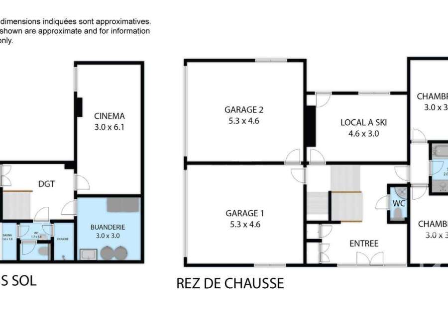 Discover this stunning property featuring a cinema, two garages, and a ski room, perfect for entertainment and storage.