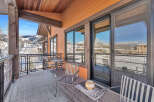 Enjoy breathtaking mountain views from this stunning balcony.