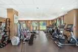 This well-equipped gym offers a variety of workout options for residents.