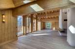 Experience the epitome of rustic elegance in this stunning wooden interior.