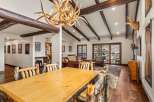 This stunning property boasts a rustic, yet elegant design, perfect for those seeking a mountain retreat.