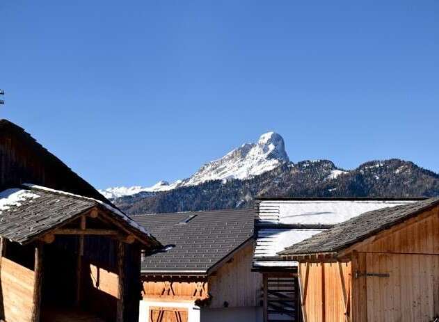 Nestled in a picturesque mountain setting, this charming property offers a unique blend of rustic charm and natural beauty.
