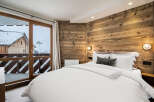 Experience the ultimate in alpine luxury with this stunning bedroom.