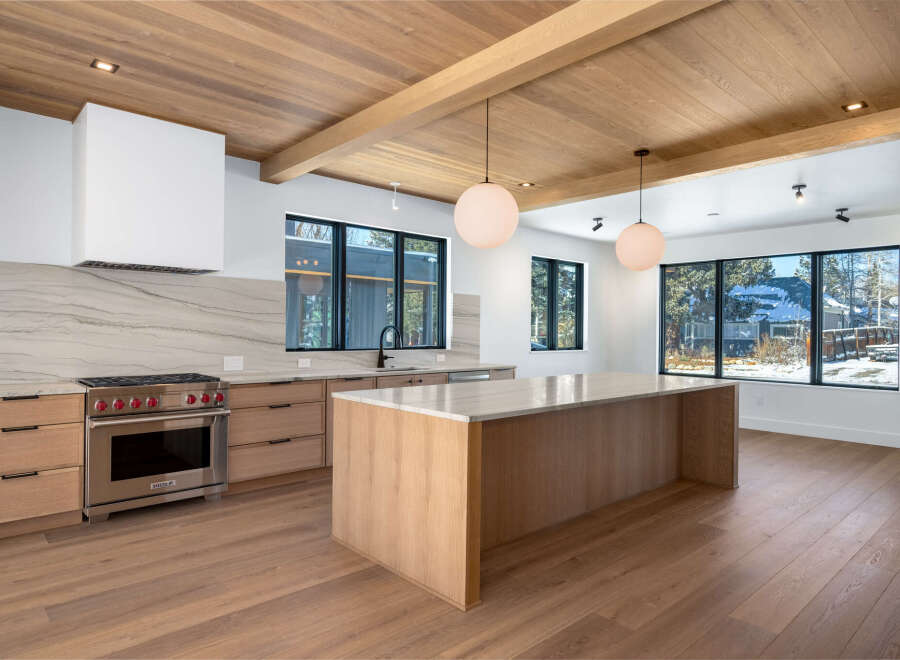This stunning kitchen boasts a modern design with high-end finishes.