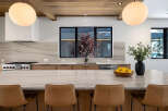 This stunning kitchen boasts a modern design with high-end finishes.