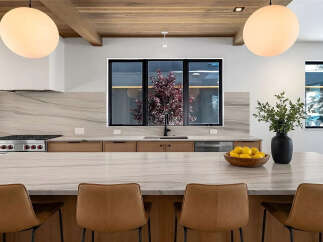 This stunning kitchen boasts a modern design with high-end finishes.