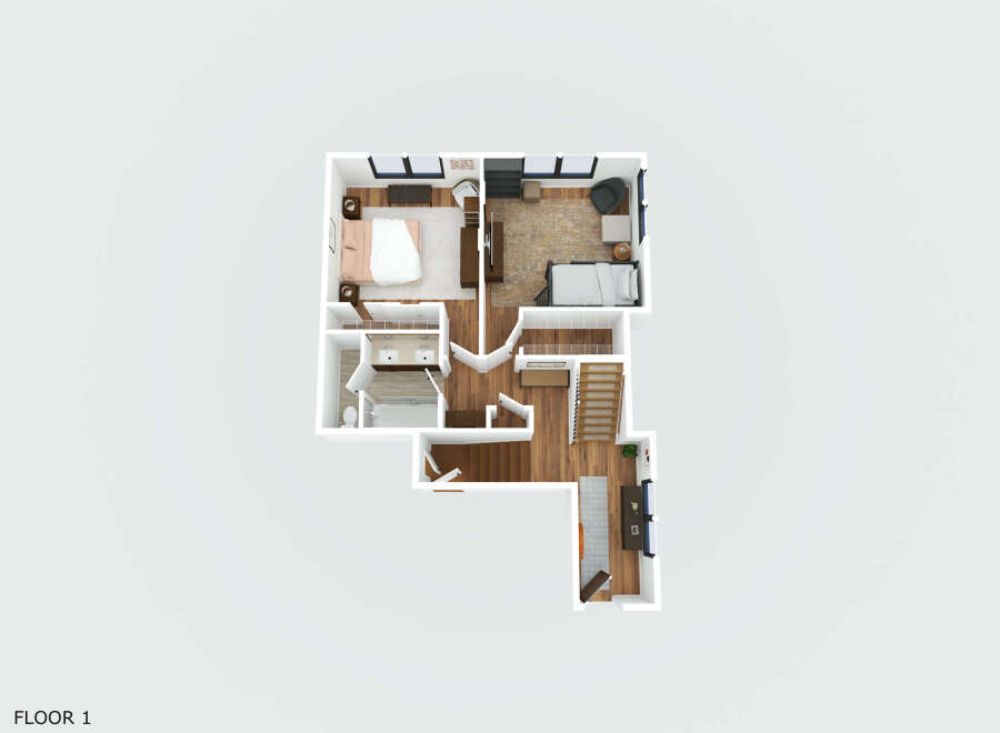 Discover the perfect blend of comfort and style in this stunning property! This floor plan showcases a thoughtfully designed layout, featuring spacious bedrooms and modern bathrooms.