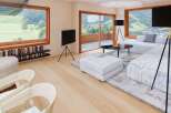 Experience luxury living in this stunning property, featuring expansive windows that frame breathtaking mountain views.