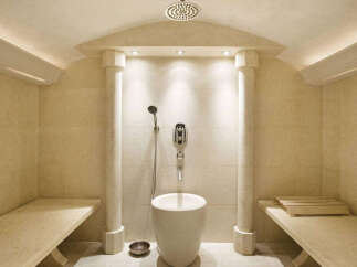 Step into luxury with this spa-like bathroom.