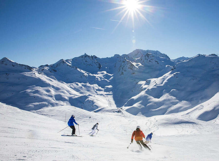 Experience the ultimate winter getaway with this stunning property nestled amidst the majestic snow-capped mountains.