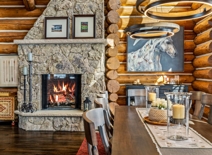 Experience rustic elegance in this stunning log cabin home.