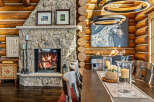 Experience rustic elegance in this stunning log cabin home.