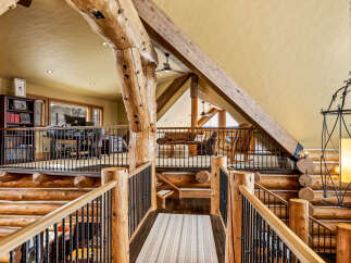 Step into rustic elegance with this stunning log home.