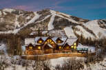 This stunning mountain home offers unparalleled luxury and breathtaking views of the ski slopes.