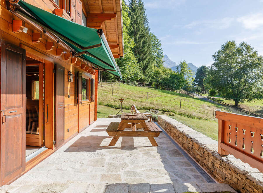 Experience the charm of this stunning wooden chalet, perfectly blending rustic elegance with modern comfort.