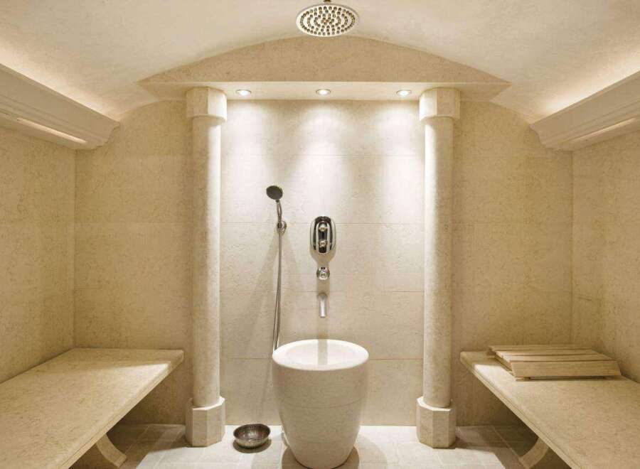 Step into luxury with this spa-like bathroom.