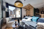 Discover the epitome of alpine living in this stunning property, boasting a modern interior and breathtaking views.