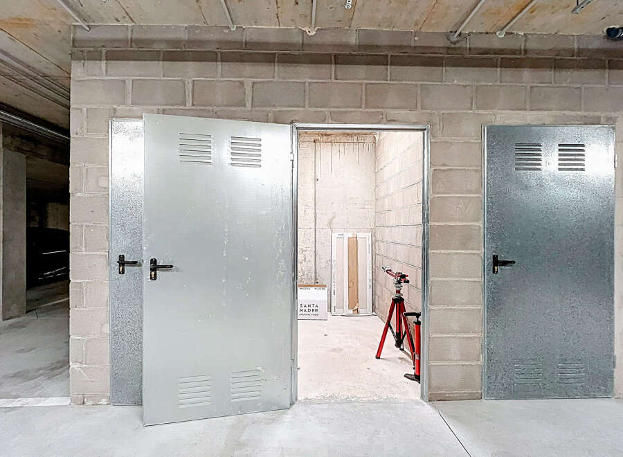 Discover a unique storage space with industrial charm.
