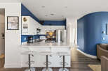 This stunning kitchen boasts modern design and functionality, perfect for culinary enthusiasts.