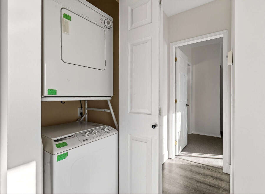 Discover the convenience of in-unit laundry with this property! This home features a stacked washer and dryer, making laundry day a breeze.