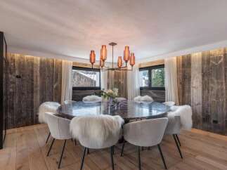 Experience luxury living in this stunning dining room.
