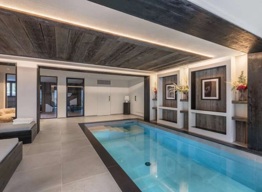 Indulge in luxury with this stunning indoor pool, perfect for year-round enjoyment.