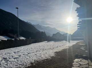 Enjoy breathtaking mountain views from this charming property.