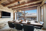 Experience luxury living in this stunning property, featuring a beautifully designed dining area.